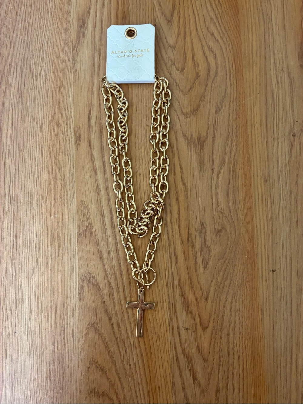 Altar'd State Gold Statement Link Necklace